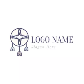 Flower Logo Beautiful Blooming Flower and Dreamcatcher logo design